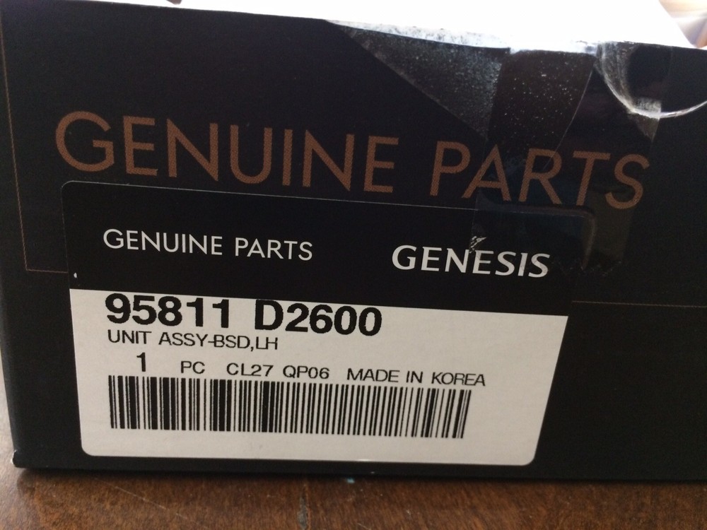 2017-18 Genesis G90 Blind Spot Module OEM