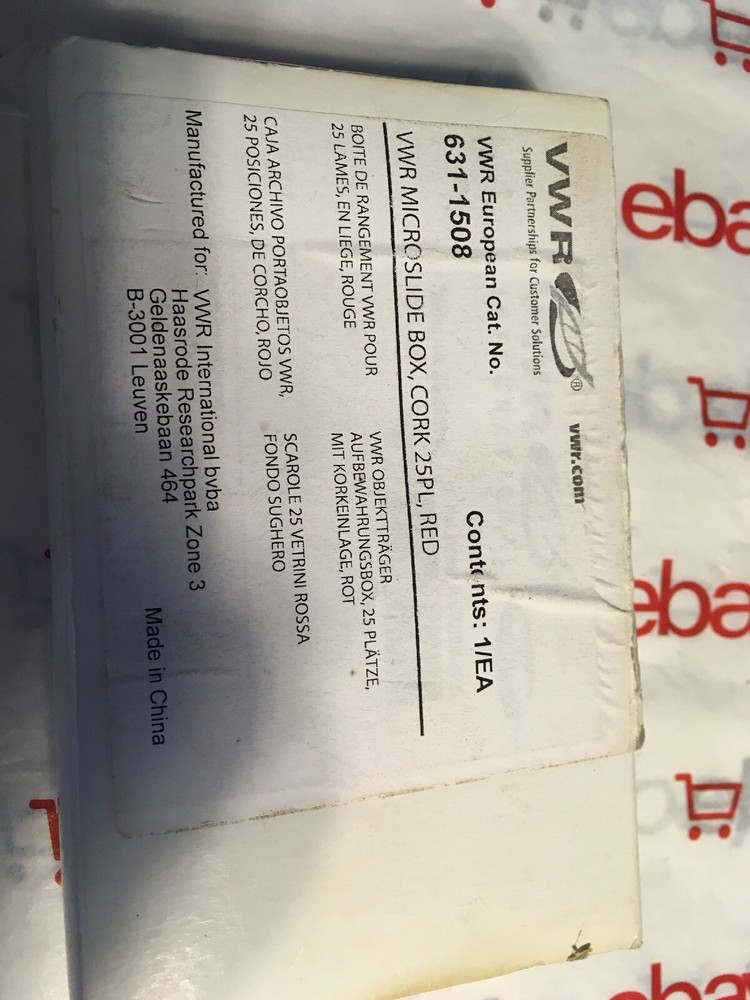 25 PLACE CORK LINED MICROSCOPE SLIDE RED BOX