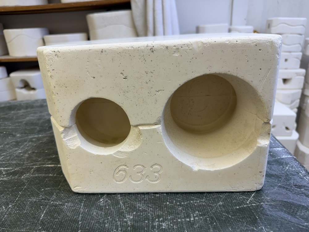 VINTAGE DUNCAN CERAMIC MOLD #DM-633 TOOTHPASTE & BRUSH HOLDER