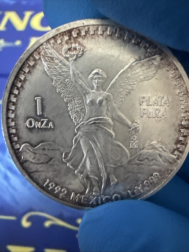 1992 Toned Mexico Libertad Silver
