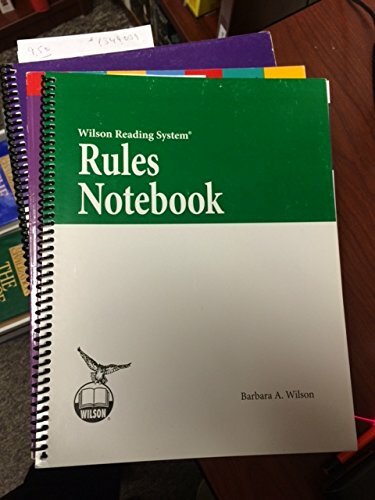 Rules Notebook (Wilson Reading System) by Barbara A. Wilson