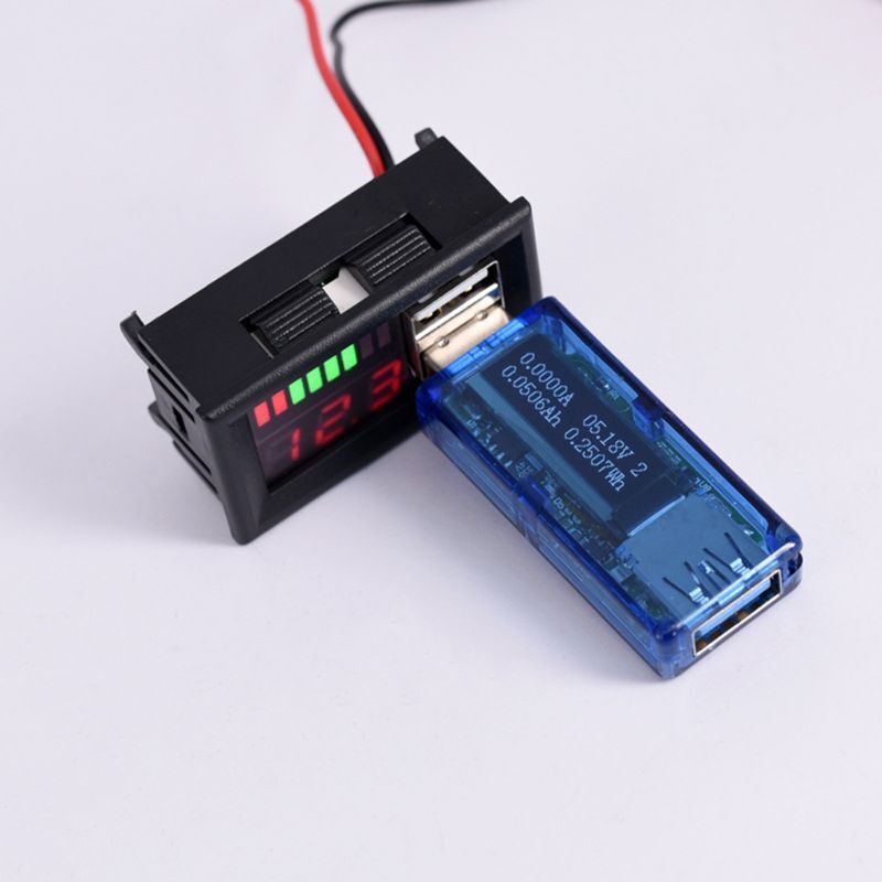 Car Motorcycle Digtal Voltmeter with 2 USB 12V Display Board
