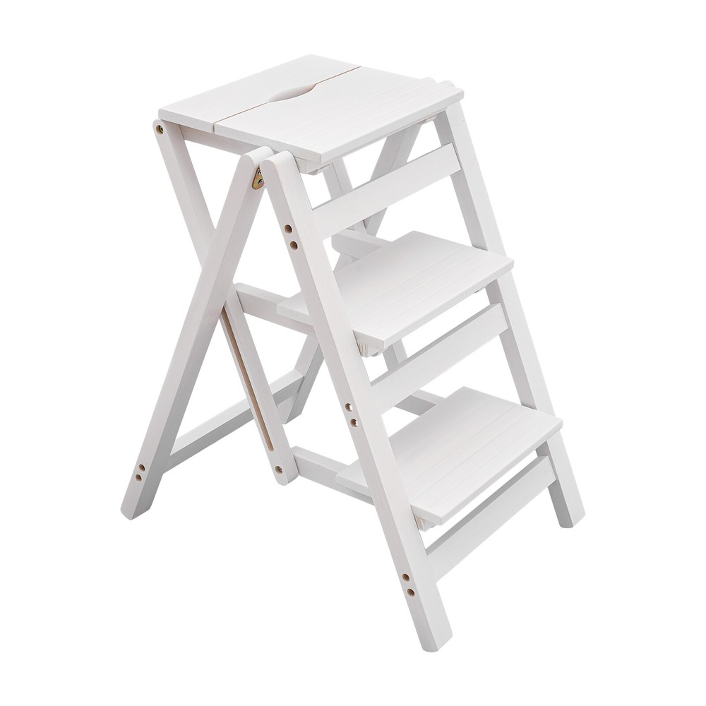 22.44*16.33*25.6 in Trapezoidal Step Stool, 3 Step Ladder, Folding Step Stool