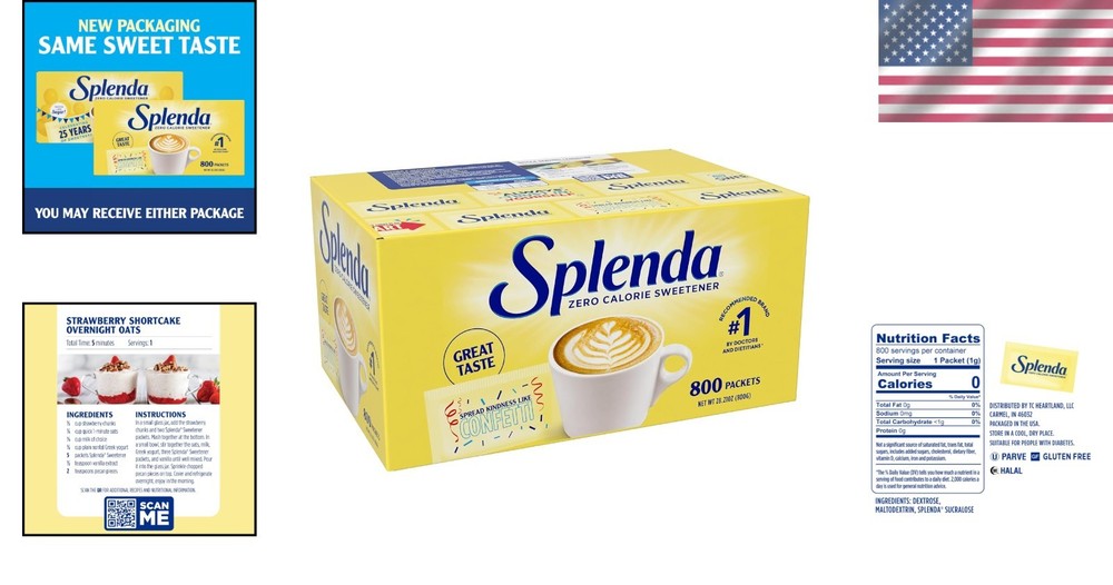 Sugar Free Sweetener 800 Packets Value Pack