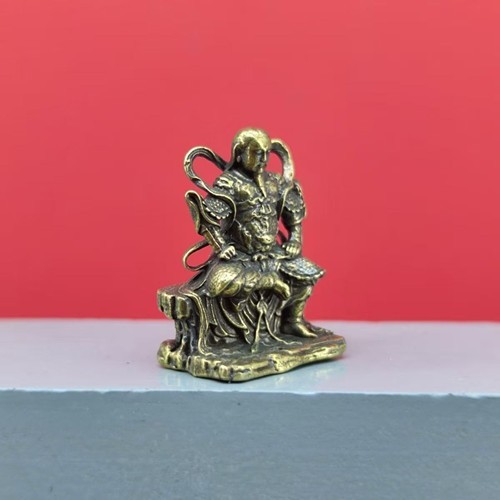 Mini Brass Weituo (Wei Tuo) Statue - Chinese Guardian Deity Figurine