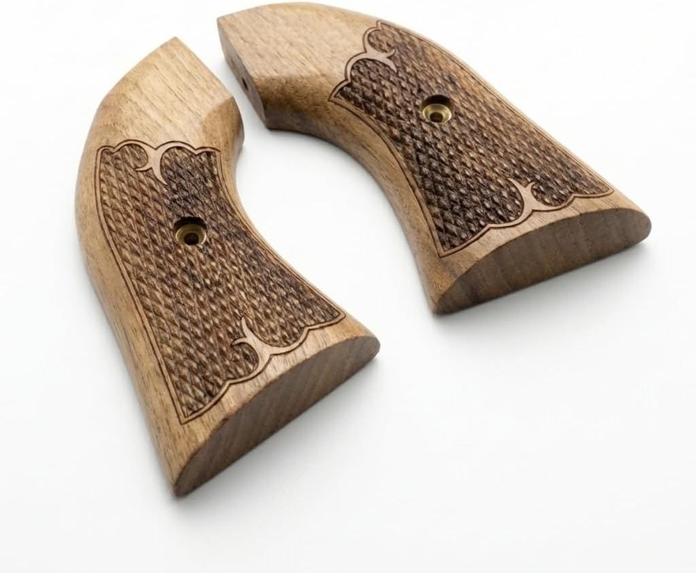 Colt Peacemaker Walnut Grips with Checkering Pattern