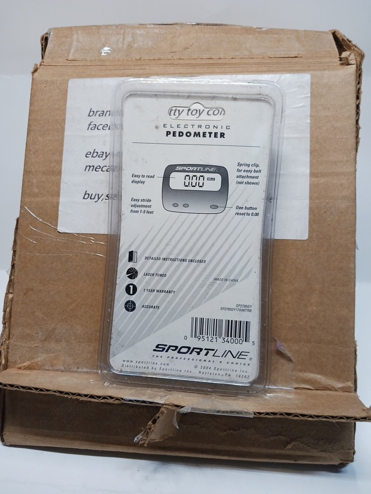 SPORTLINE Electronic Pedometer Walking Jogging Step Count & Distance Tracker NEW