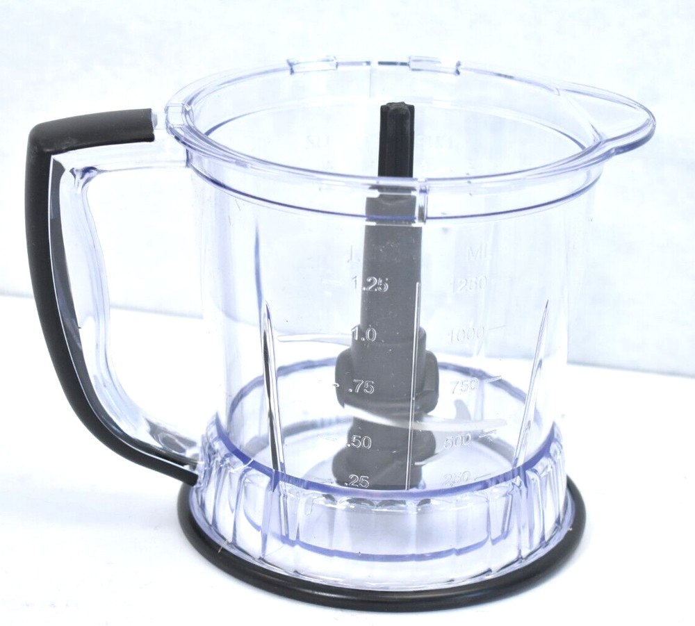40 oz Blender Cup Pitcher Replacement w Blade No Lid 5 Cups Clear Plastic Part