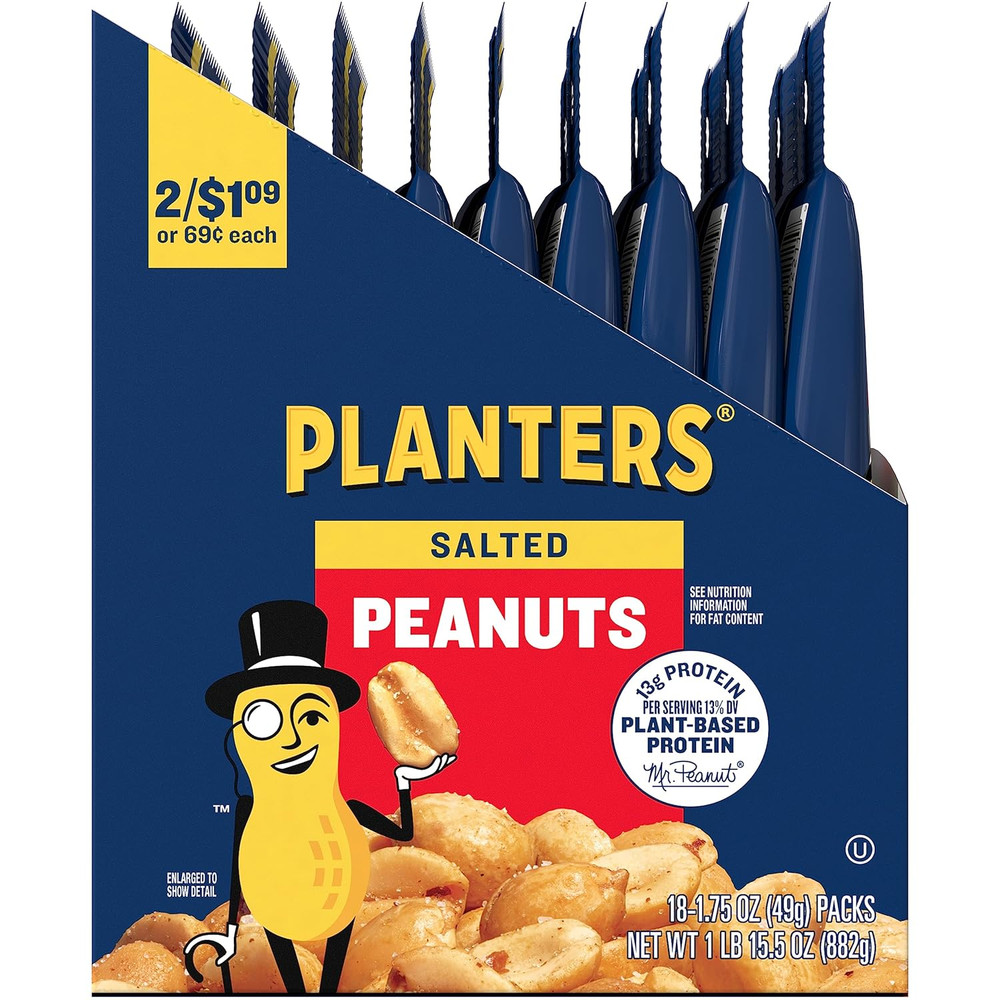 Salted Peanuts, 1.75 Oz. (18-Pack)