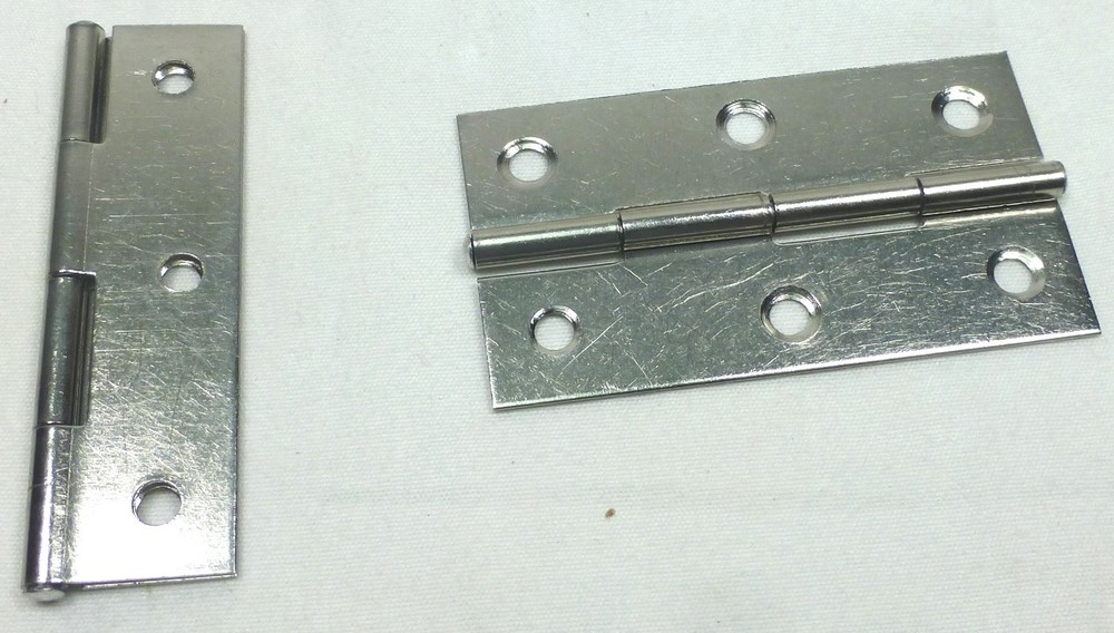 (2) Two Medium Swing Hinges or Stay Hinges (Chromed)
