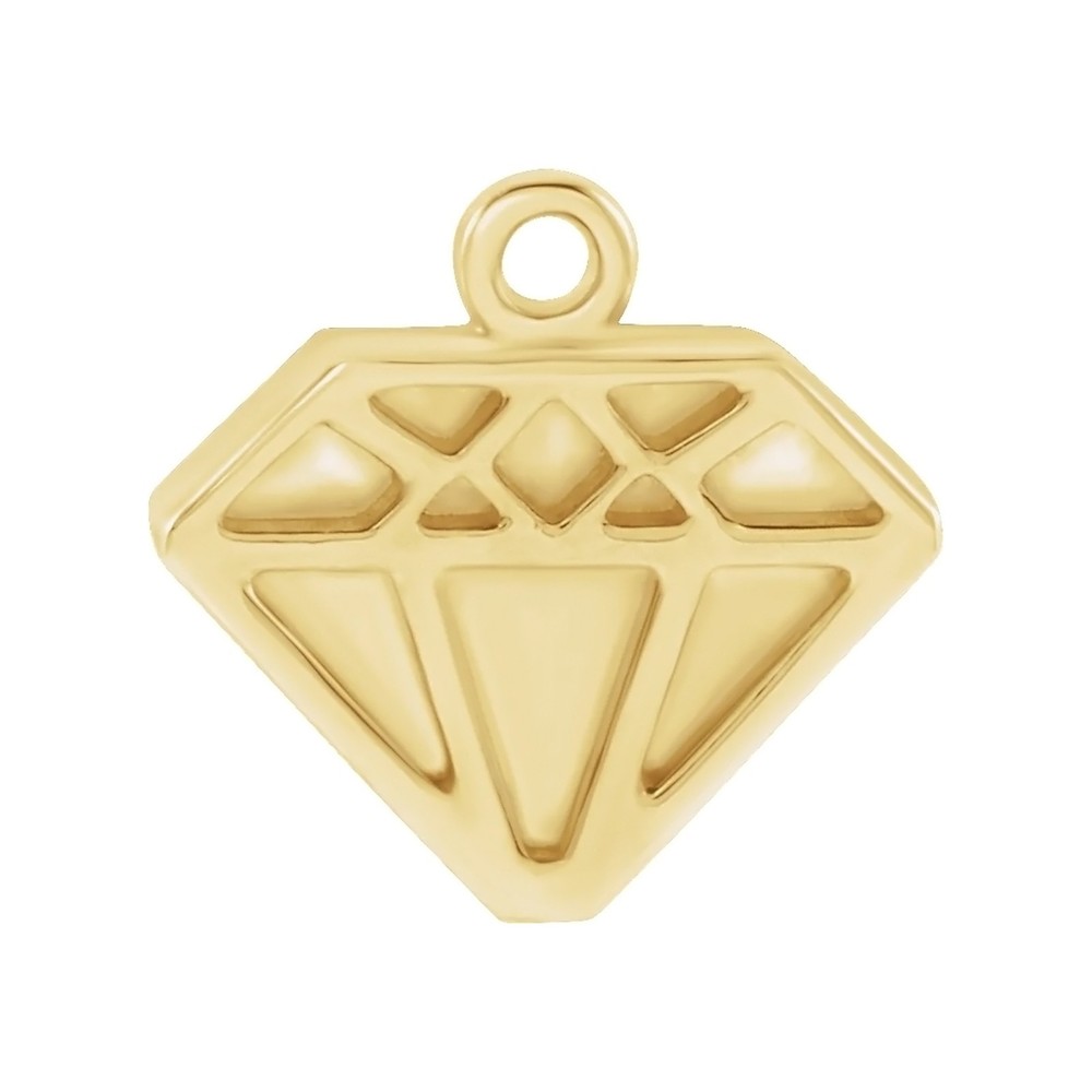 10K 14K 18K Solid Gold, Platinum & Sterling Silver Diamond Dangle