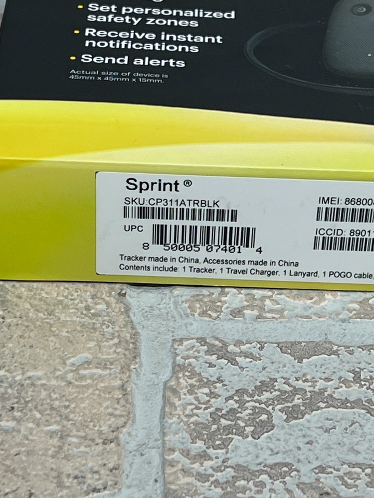 Sprint Tracker Safe & Found GPS Tracker Apple Android Compatible NEW