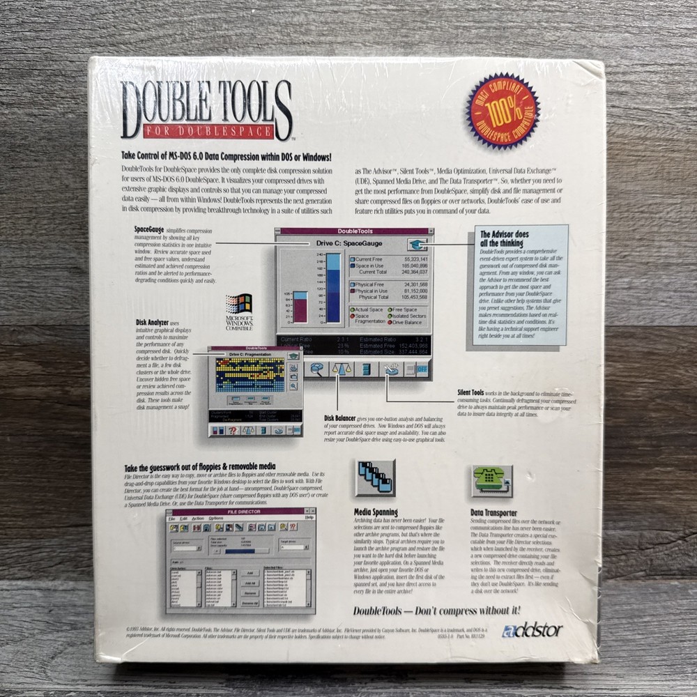 Double Tools For Doublespace Addstor Microsoft Windows Dos 6.0 Compression