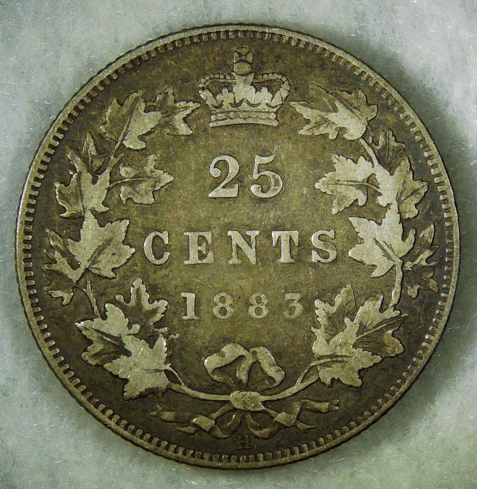 1883H Canada Quarter 25 Cents