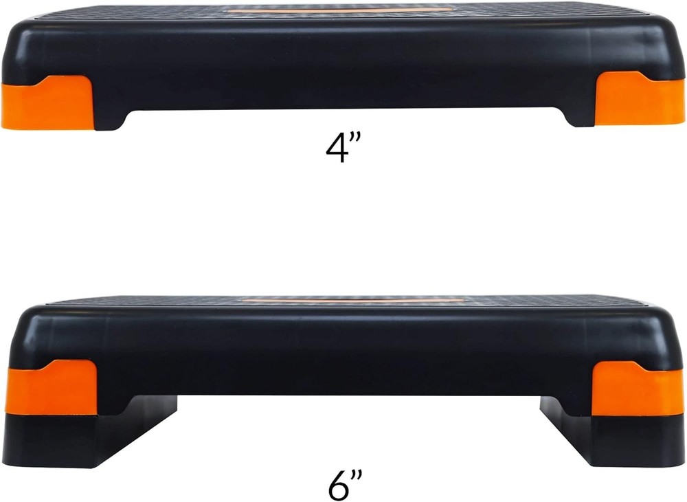 Multi-Color Adjustable Workout Step Trainer - 4" and 6" Height Options Available