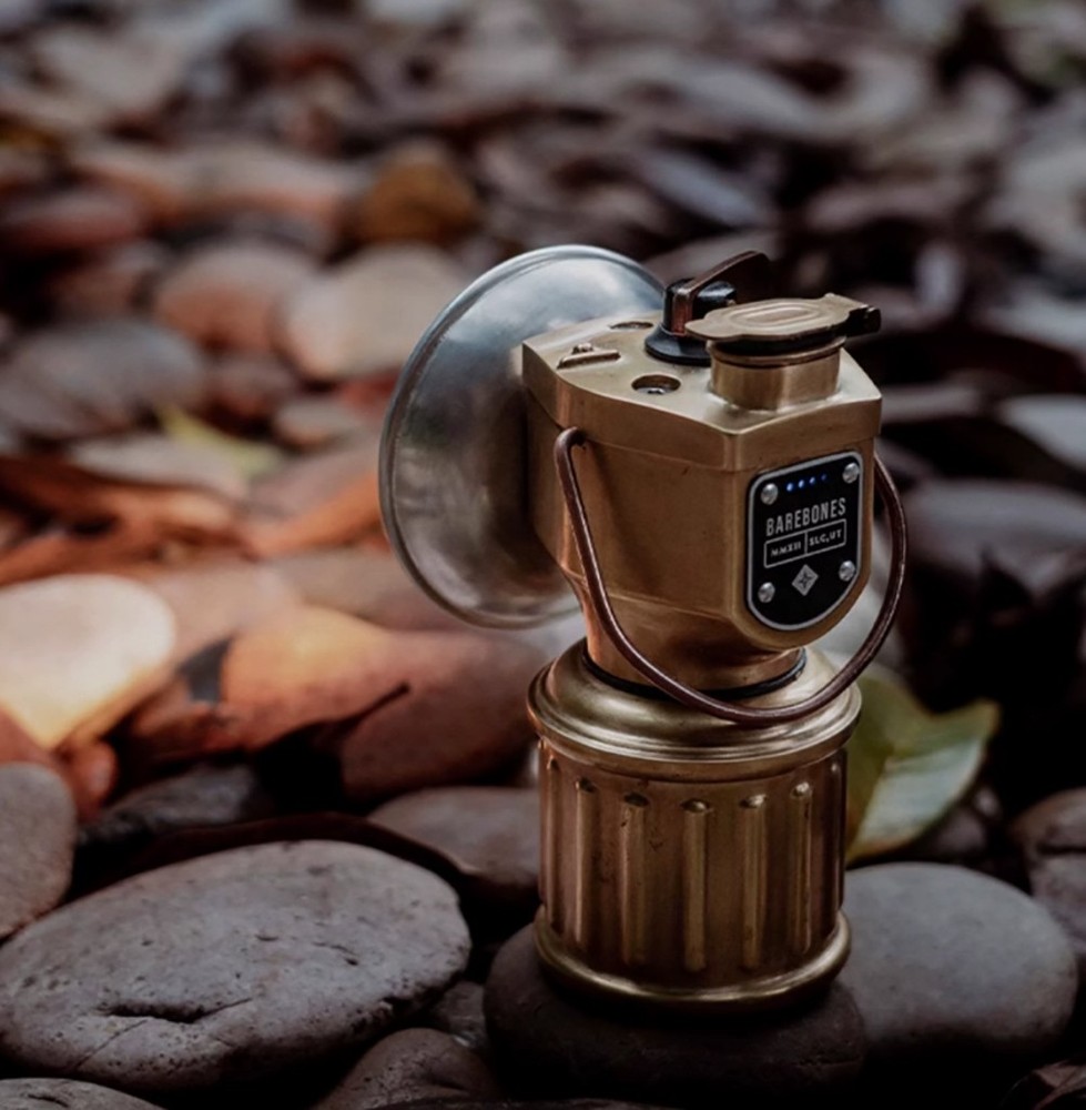 Barebones Vintage Copper Lantern USB Rechargeable LED Tent Light Magnetic Base