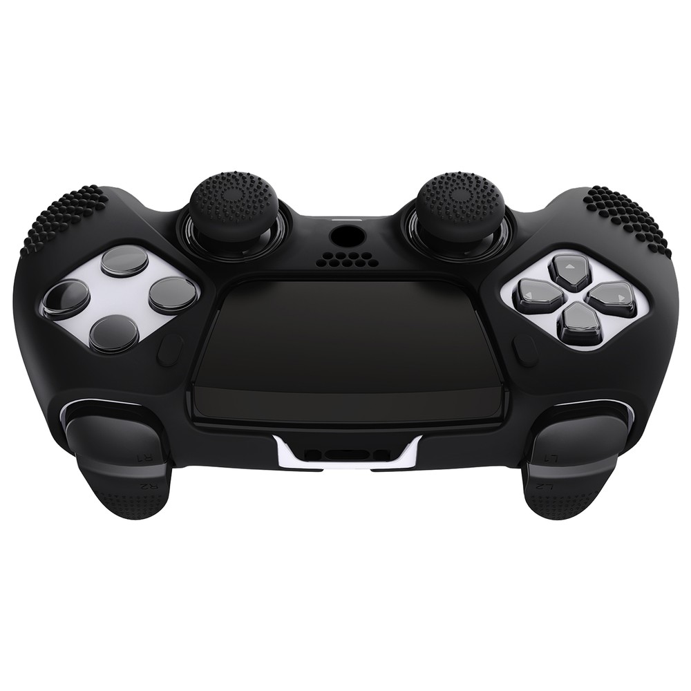 Soft Rubber Protector Skin for PS5 Edge Controller w/6 Thumb Grip Caps
