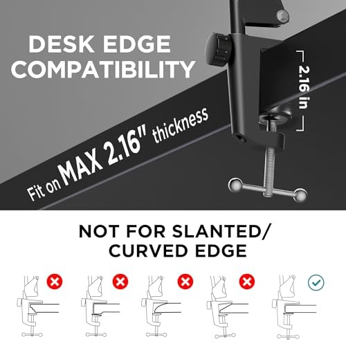 Overhead Phone Mount with Ring Light, 10" LED Selfie Ring Light for Medium