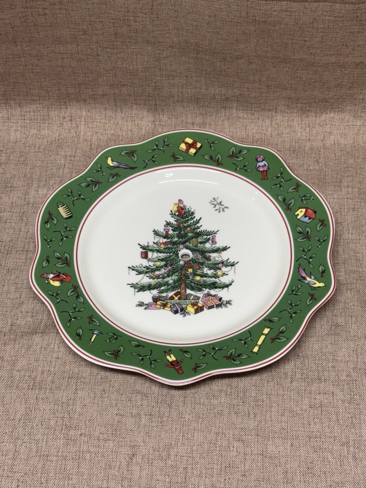 Spode Vintage Scallop Cake Stand - Christmas Tree, Two Tier - New