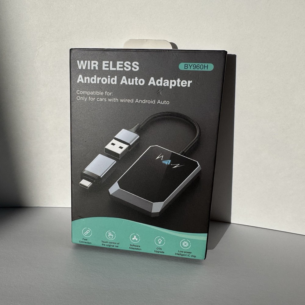 Wireless Android Auto Adapter, BY960H, New Open Box, Android 11 Or Later