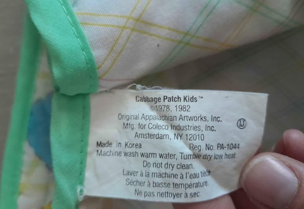 1983 Cabbage Patch Kids Doll Size Sleeping Bag