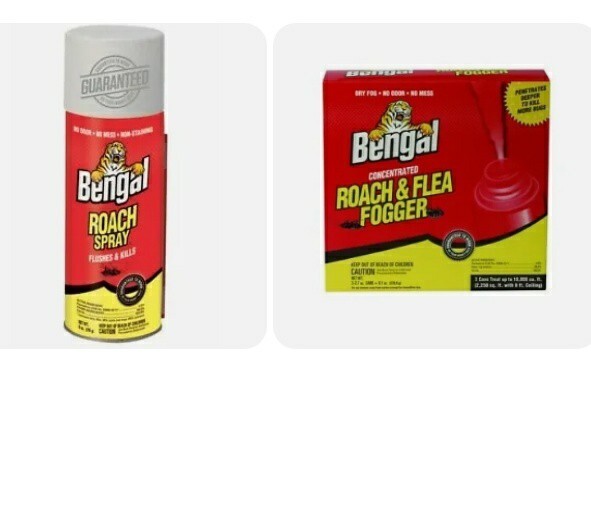 Bengal Insect Killer Concentrated Roach & Flea Fogger  & Roach Spray Combo