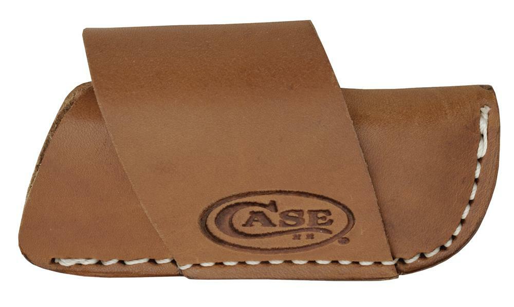 Case XX Medium Belt Sheath Folding Knives 3" One Piece Leather Construction