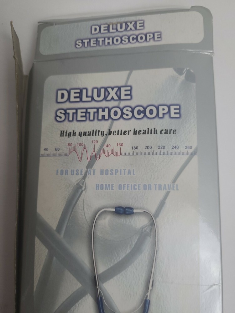 DELUXE STETHOSCOPE (FOR EDUCATIONAL (USE ONLY) Black EUC
