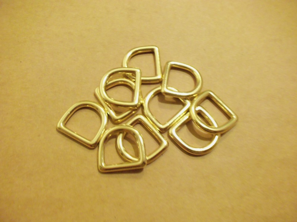 3/4" Solid Brass Cast D Rings (Pack Of 10)