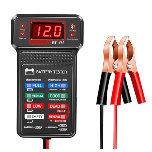 12V Car Battery Testers with LCD Display & LED Indicators - Battery Load Tester