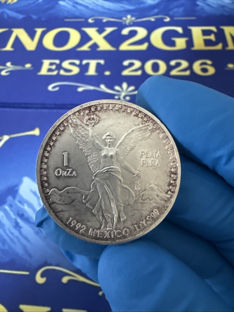 1992 Toned Mexico Libertad Silver
