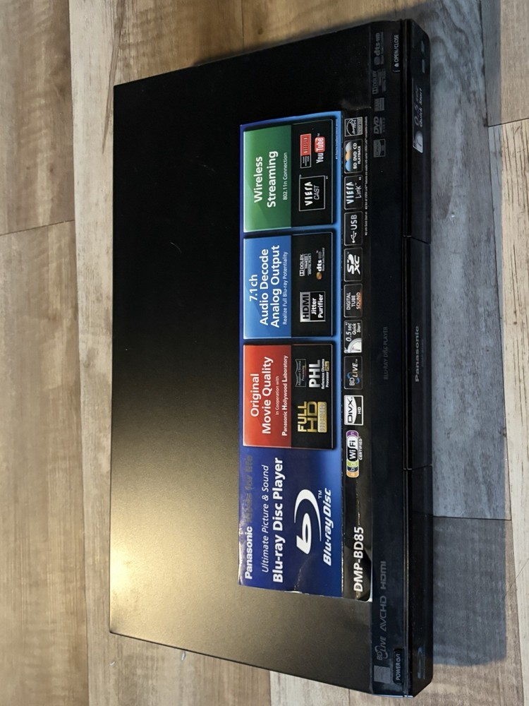 Panasonic DMP-BD75 Blu-Ray/DVD Player - No Remote - Tested & Working