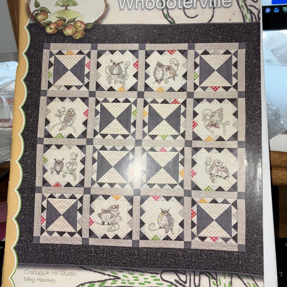 Whooterville Quilt Stitchery Pattern ~ Crabapple Hill pre-owned- OOP