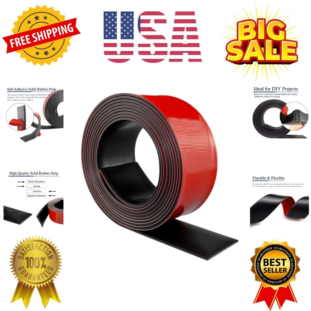 Neoprene Rubber Strips Self Adhesive Solid Rubber Sheets, Rolls & Strips for ...