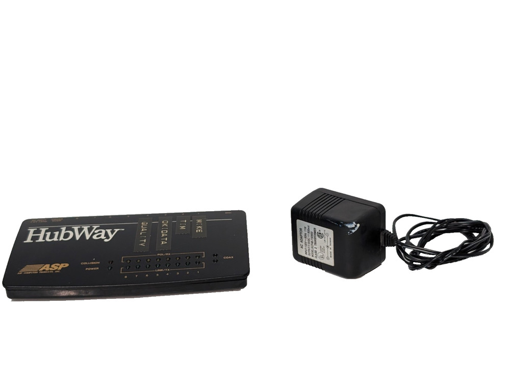 ASP HubWay Ethernet Hub with Power Adapter, 8-Port Network Switch