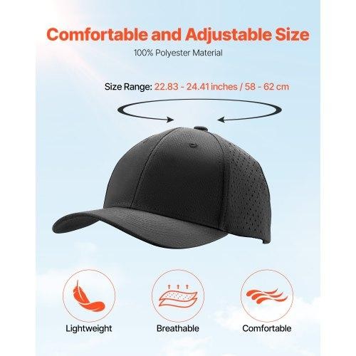 Baseball Cap Plain Baseball Hat with Breathable Fabric Adjustable Size