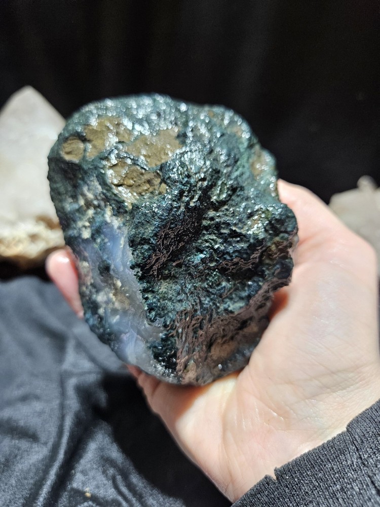 Moss Agate W/ Opalized Banding Specimen Natural Form (1lb 11oz)