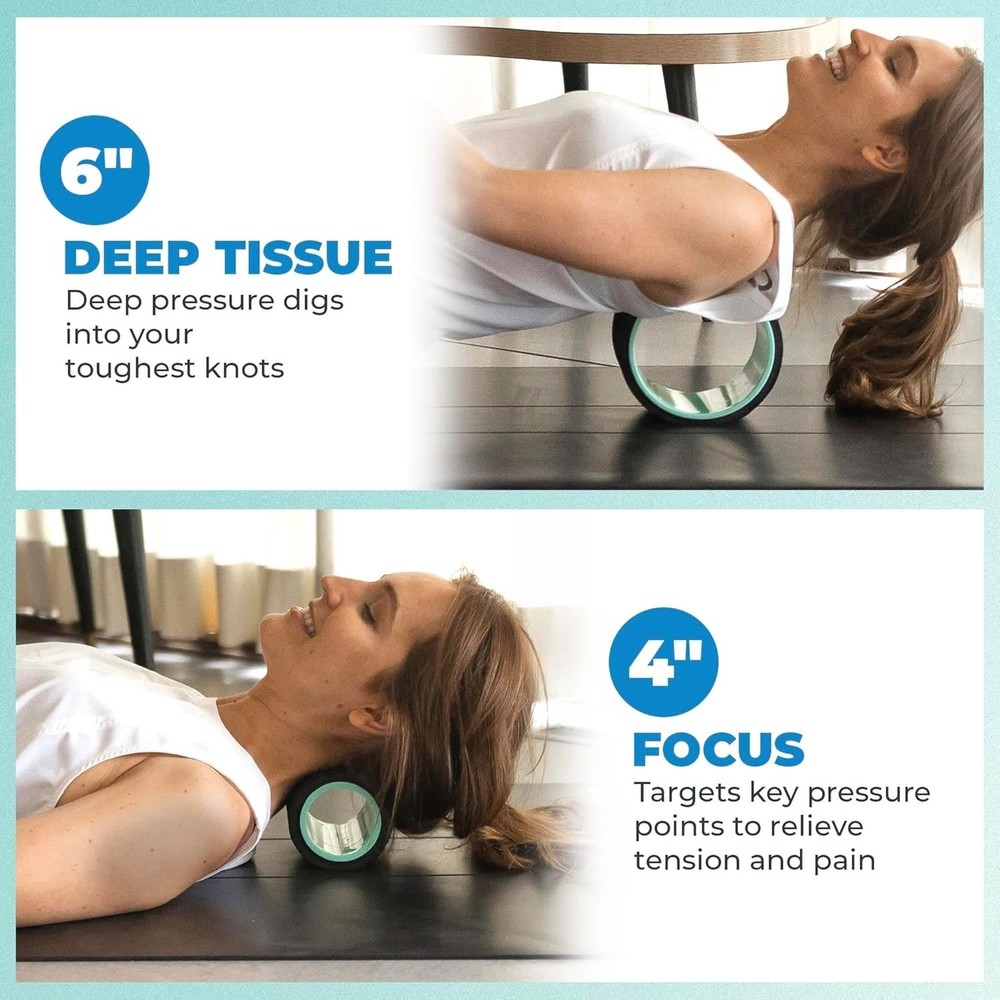 Target Back & Neck Foam Roller 2-Pack, Spinal Decompression Massage Tool, Sup...