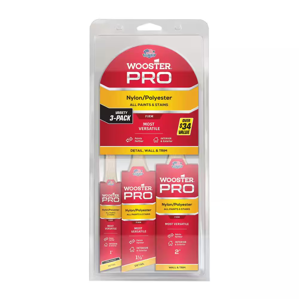 1 In. Pro Thin Angle Sash, 1-1/2 In. Angle Sash, 2 In. Multisize Brush Pack (3-P