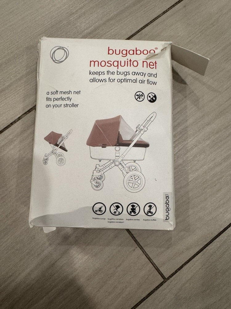 Bugaboo White Mosquito Net Mesh Cover for Baby Stroller