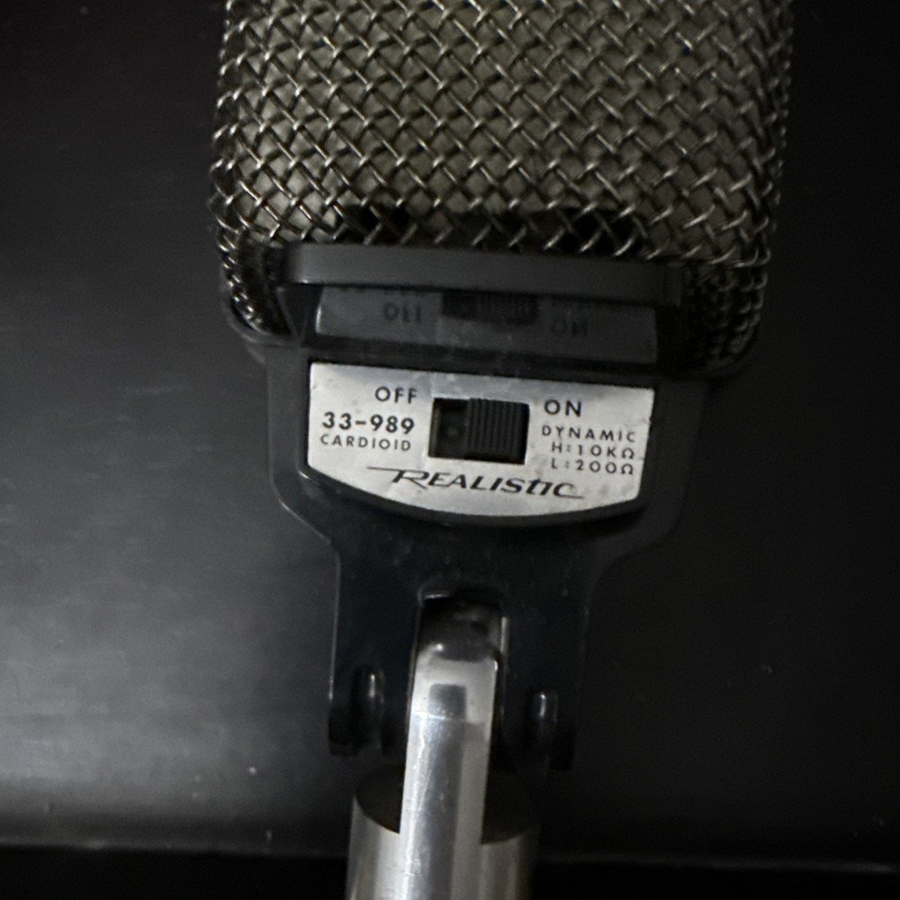 Vintage Realistic Dynamic Microphone 33-989 Cardioid