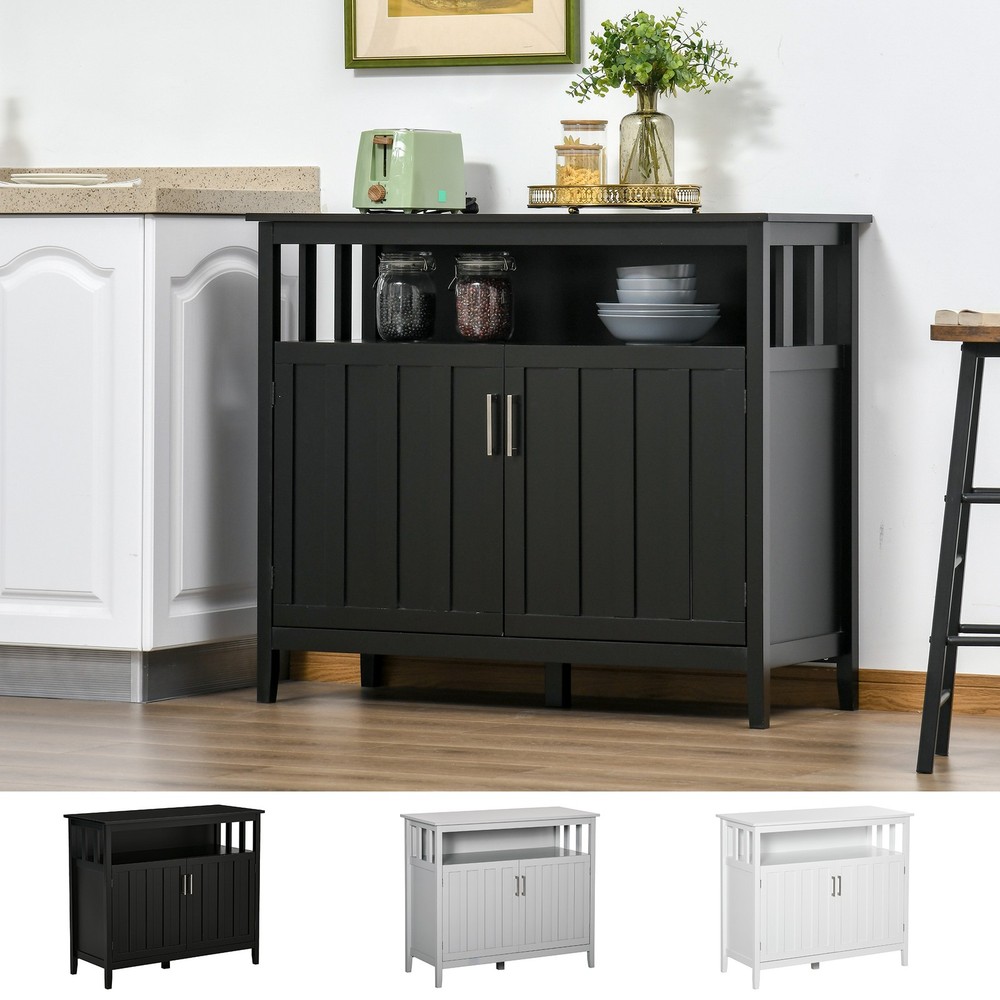 HOMCOM Sideboard Buffet Server Cupboard Storage Cabinet Adjustable Shelf