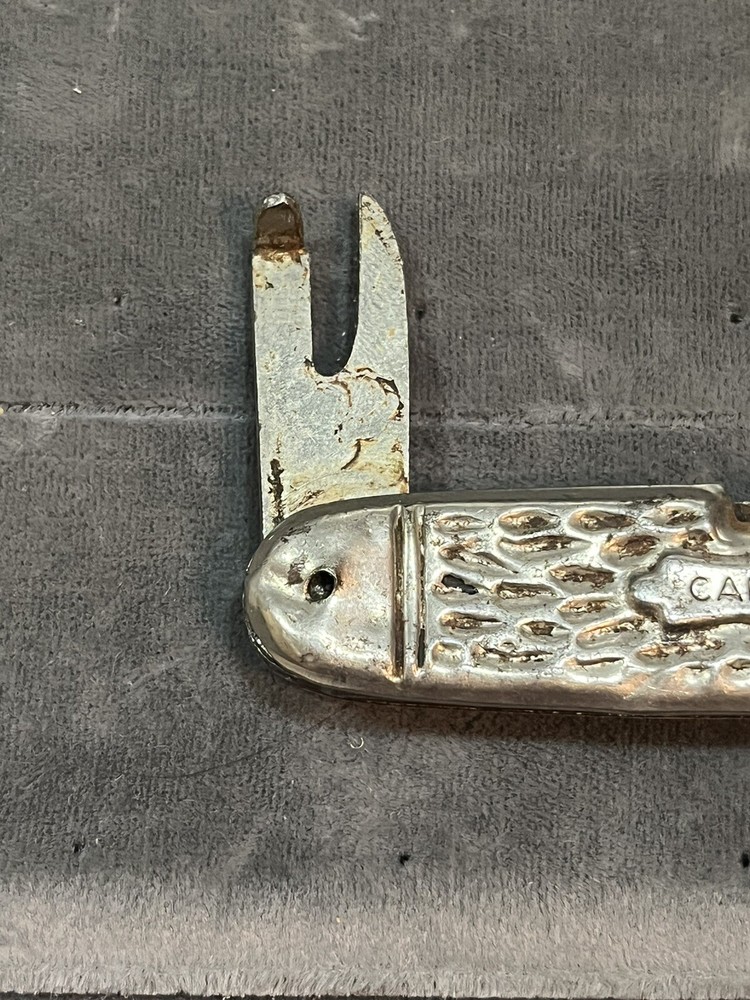 VINTAGE SILVER CAMP KNIFE 3 Blade