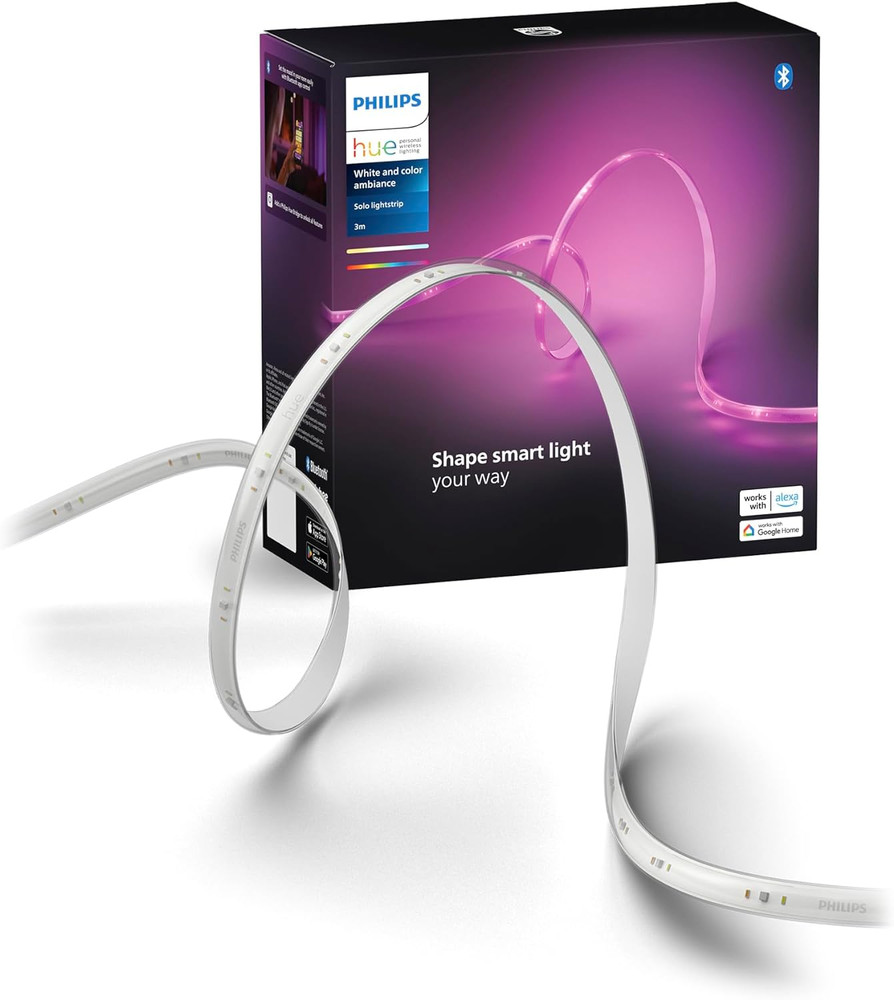Indoor 10 Ft Smart LED Solo Lightstrip Base Kit - 1 Pack - Control with Hue App