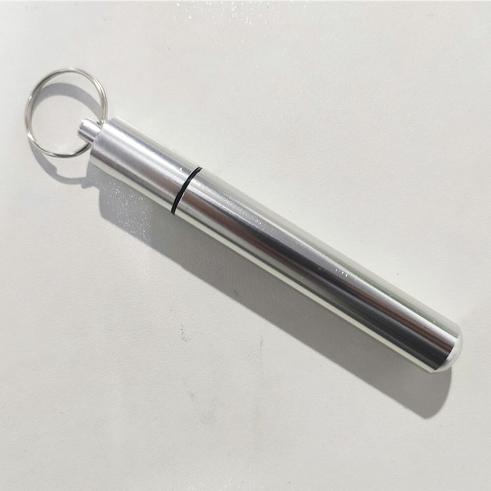 General Keychain Waterproof Pill Box Bottle Holder Container Ear Spoon Tool