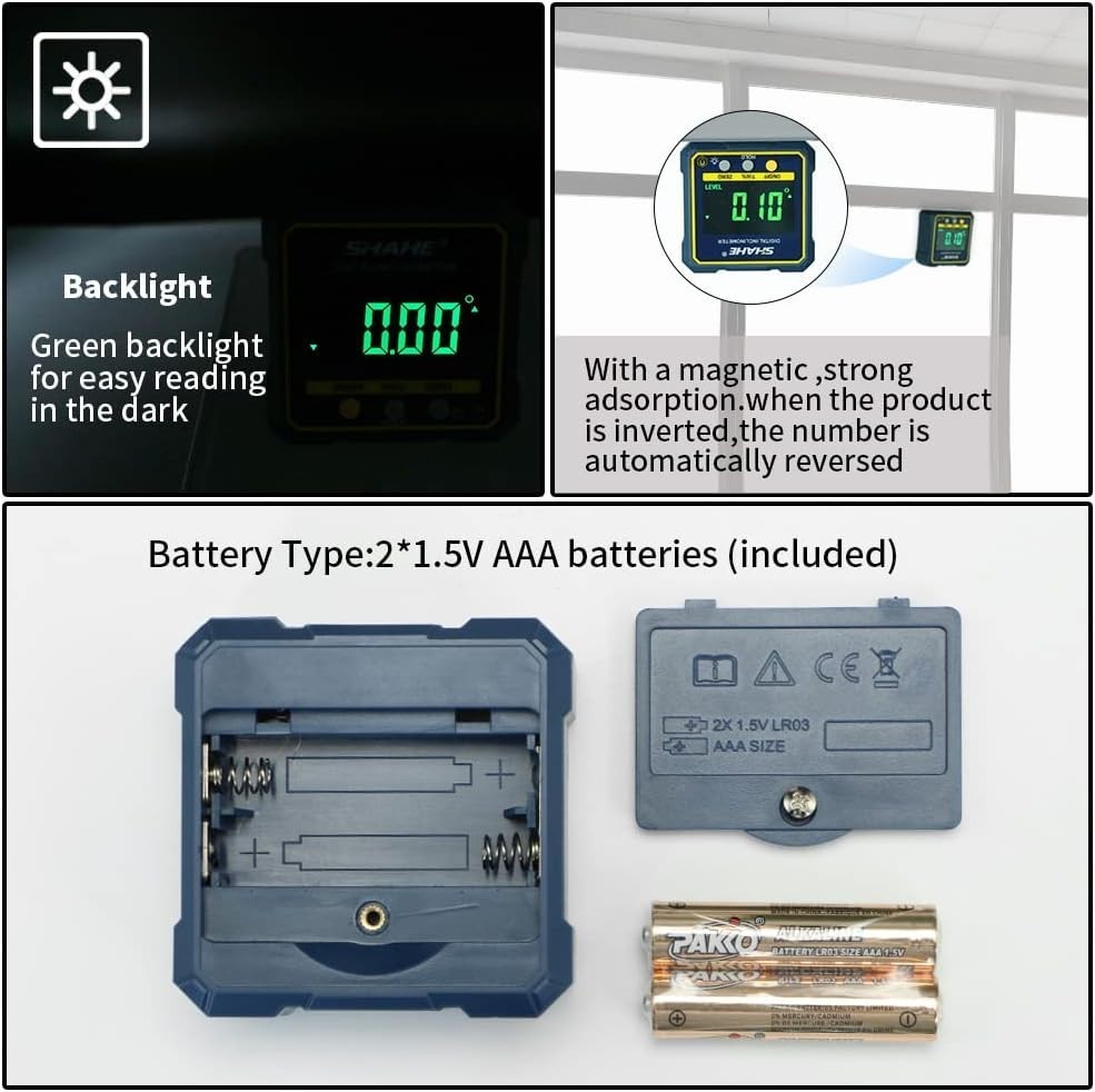 DIGITAL Angle Gauge Magnetic Protractor