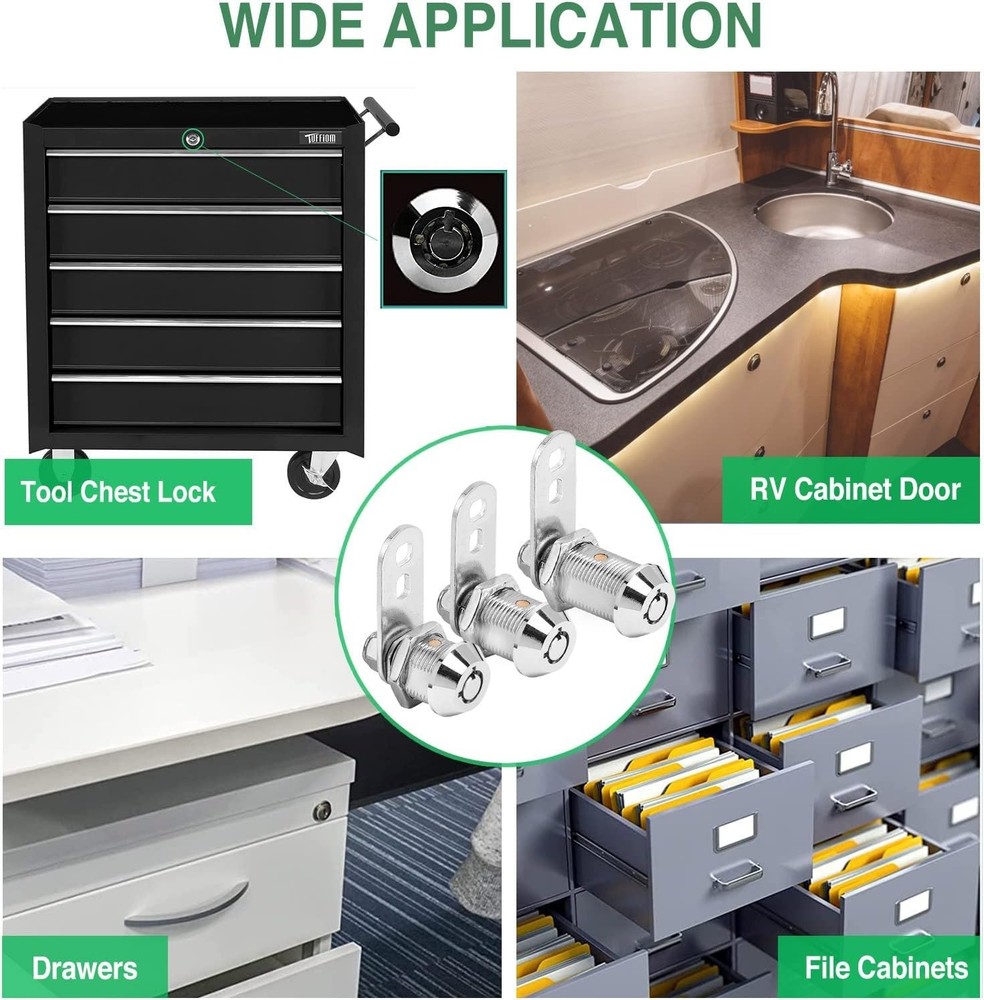 Tool Box Lock, 2 Pack Truck Tool Box Lock Replacement, Tool Box Locks with Keys