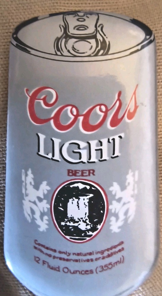 Antique Beer Can Coors Light Pin Advertising Button Pull Tab 2" Pin Back RARE