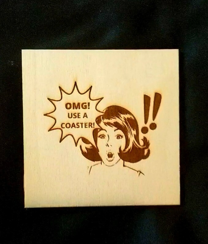 Custom Wood Burned coasters
