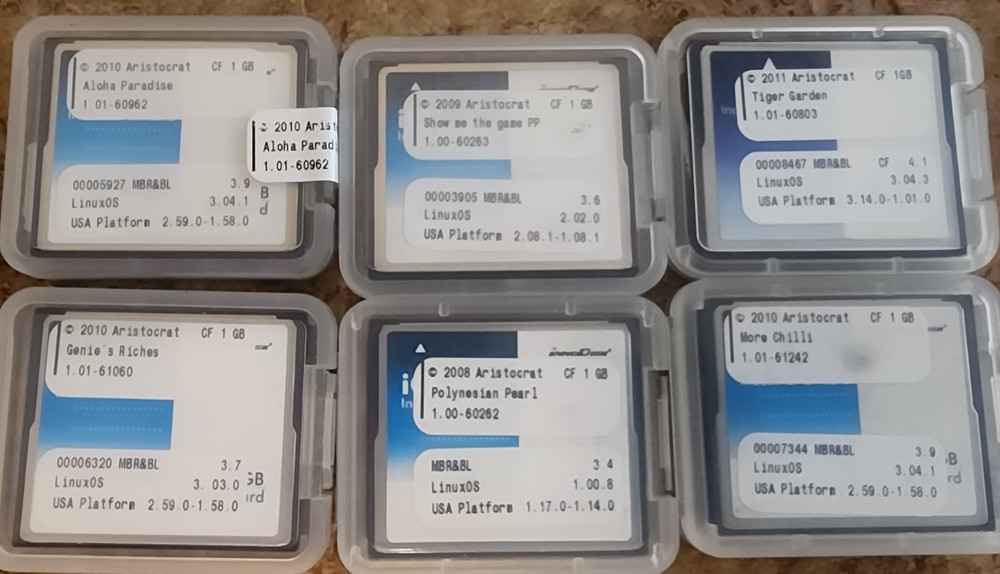 Aristocrat Software 20 Game Lot #1 (Viridian MK7 / Gen7)
